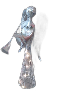 anioł metalowy podświetlany 45cm | MJ720-09