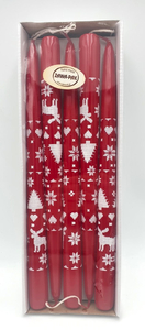 świeca stożek Nordic z nadrukiem świątecznym 30cm 10szt.  | ST30NO