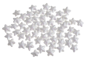 gwiazdki brokatowe białe 60szt 2,5cm GMG82341-60_508
