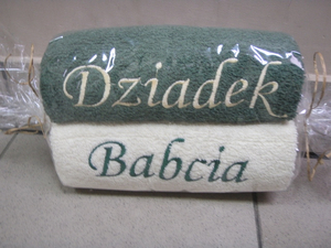 ręcznik haftowany 2szt. dla BABCI/DZIADKA 50x100