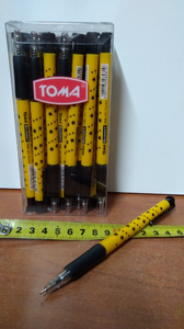 długopis 30szt automat CZARNY TOMA 1122