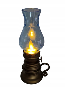 lampion lampka z ruchomym płomieniem plastik DEKOR OUTLET 14 cm 