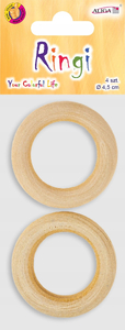 drewniane ringi 4,5cm 4szt. RD-2068