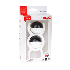 Grzechotka czarno-biała dwie kule Tullo
