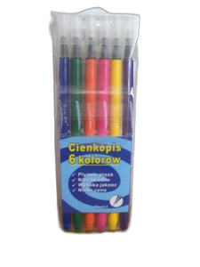 długopis cienkopis - mix kolorów 6szt. | DŁ-791M /791Z