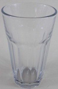 szklanka 6szt.  grube szkło 330ml 13.5x8cm przeźroczysta szlifowana |  AR-542PY