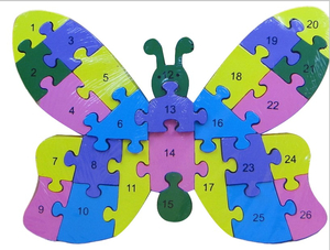 Drewniane puzzle Motyl (P642Z12)