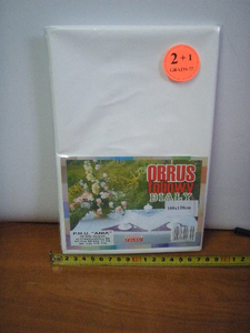 obrus foliowy biały   2szt+ 1 gratis 100x120