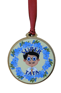 medal drewniany Super Tata  -  P364W12