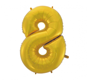 balon cyfra 8 złota  45'' 92cm | HS-C45ZM8