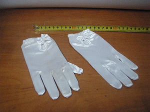 rękawiczki białe komunijne/dziewczęce  1056-11