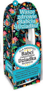 skrzynka na zdrowotne medykamenty i nalewki 33x10x12cm Najlepsza Babcia i najlepszy Dziadek na świecie