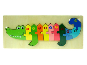 układanka drewniana puzzle krokodyl