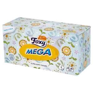 Chusteczki kosmetyczne FOXY MEGA MIĘKKIE 200szt 