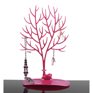 ekspozytor na biżuterię duży czerwone drzewo - naszyjnik, pierścionki | E32CZE