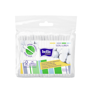 Patyczki higieniczne Bella Cotton papierowe 100 szt . folia