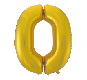 balon cyfra 0 złota  45'' 92cm | HS-C45ZM0
