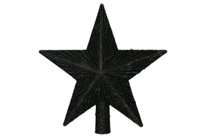 gwiazda na choinkę 20cm czarny 