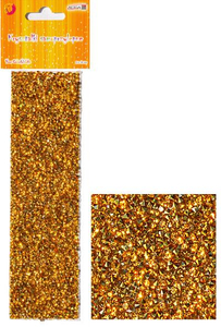 dżety kryształki  złote samoprzylepne arkusz 5x18cm | JET-4522