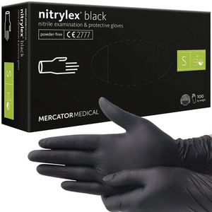 rękawiczki nitrylowe XS czarne 100szt.