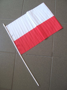 Chorągiewka/flaga 10szt 10,5x 13cm patyk 25cm 