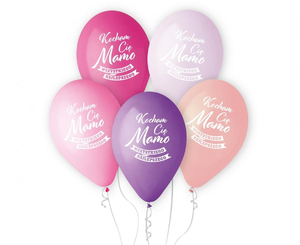 balony Premium Hel Kocham Cię Mamo, 13 cali/ 5 szt. GS120/KCM