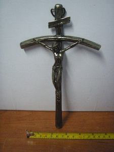 krzyż Papieski metalowy  duży  24cm | 6506
