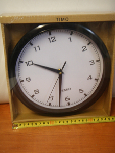 zegar ścienny timo 29 okrągły czarny 26cm