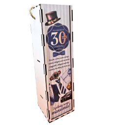 skrzynka pudełko 33,5 x 9,5cm na butelkę alkoholu 30 Urodziny PAN GADŻET 3311-PNG30