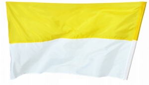 flaga żółto-biała 115x70 PAPIESKA