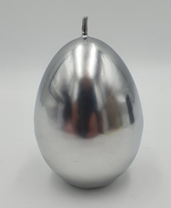 świeca jajko lustrzane 70/90mm srebrne