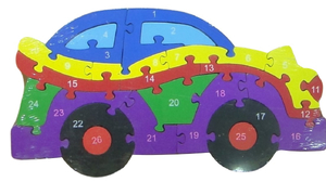 Puzzle drewniane samochód (P642P2)