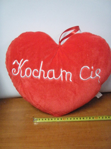 serce pluszowe KOCHAM CIĘ  duże  S1013