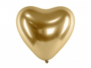  balony glossy 30cm, serca, złoty 50szt  CHB2-019-50	