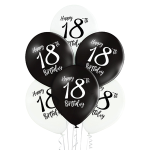 balony 30 cm "18" urodziny 6 szt.  | BN06-579