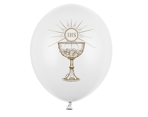 balony 6szt. 30cm IHS Pastel Pure White | SB14P-111-008