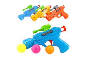 pistolet zabawkowy z trzema piłeczkami mix kolor 16x12x4 cm NT0899