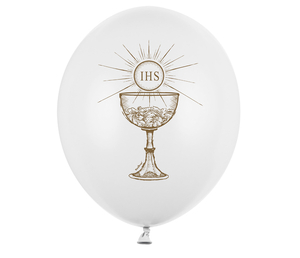 balony Komunia 30cm 50szt.  IHS Pastel Pure White | SB14P-111-008