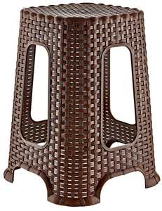 taboret stołek krzesło Rattan brązowy 47cm  | T001