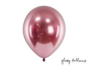 balony Glossy w kolorze różowego złota 30 cm.  50 szt. |  CHB1-019R-50