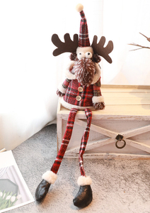 figurka, maskotka bożonarodzeniowa RENIFER DAMSKI z miękkimi nogami 60 cm XGI-104