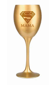 kieliszek do wina złoty SUPER MAMA KW25