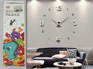 zegar naklejany na ścianę DIY 