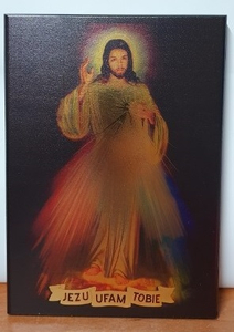 obraz ikona 25x18  JEZUS MIŁOSIERNY, JEZU UFAM TOBIE