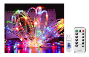 wąż świecący, świetlny dekoracyjny 12m 100 LED (8 funkcji) USB z pilotem - MULTIKOLOR NT2450