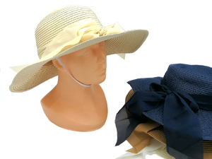 kapelusz damski ze wstążką mix kolorów śr. 39cm ;