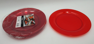 talerz plastikowy 19cm czerwony 12szt 34-32