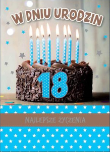 karnet B6 Armin - W dniu 18 urodzin najlepsze życzenia  GM-235