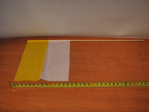 flaga materiał żółto-biała 25szt PAPIESKA 8520