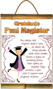 Dyplom - Gratulacje Pani magister
